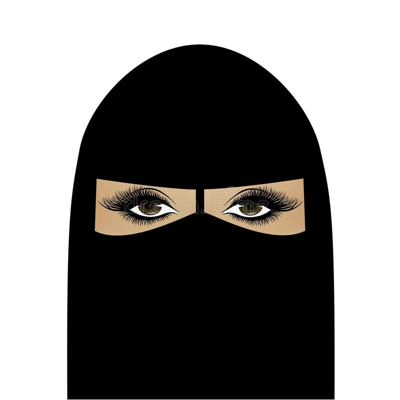 Piękna Muzułmańska kobieta w hijab, kwadratowy portret, wektorowa ilustracja odizolowywająca na bielu ilustracji Piękna Muzułmańska kobieta w hijab, kwadratowy portret, wektorowa ilustracja odizolowywająca na bielu ilustracji