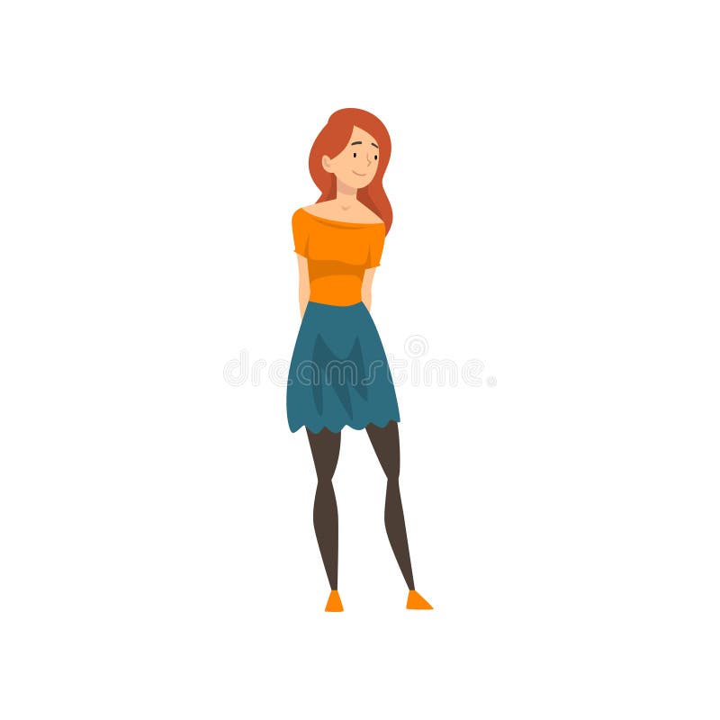 Piękna Uśmiechnięta dziewczyna Jest ubranym Przypadkową mody odzieży wektoru ilustrację ilustracja wektor Piękna Uśmiechnięta dziewczyna Jest ubranym Przypadkową mody odzieży wektoru ilustrację ilustracja wektor