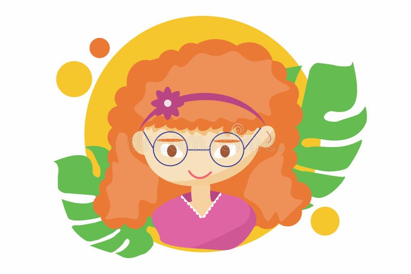 PiÄ™kna Å›liczna lato dziewczyna - ilustracja piÄ™kna miedzianowÅ‚osa szczęśliwa dziewczyny twarz, pozytywna twarz uwypukla, na royalty ilustracja PiÄ™kna Å›liczna lato dziewczyna - ilustracja piÄ™kna miedzianowÅ‚osa szczęśliwa dziewczyny twarz, pozytywna twarz uwypukla, na royalty ilustracja