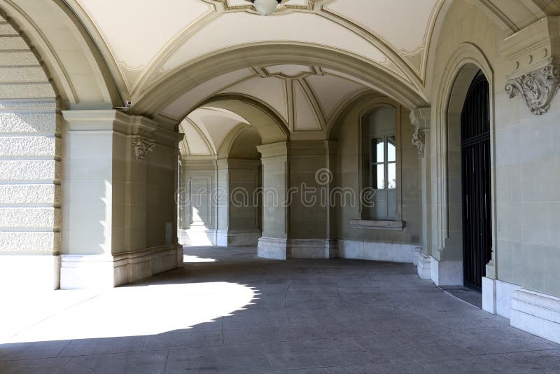 Piękne arkady Federacyjny pałac obrazy stock Piękne arkady Federacyjny pałac obrazy stock