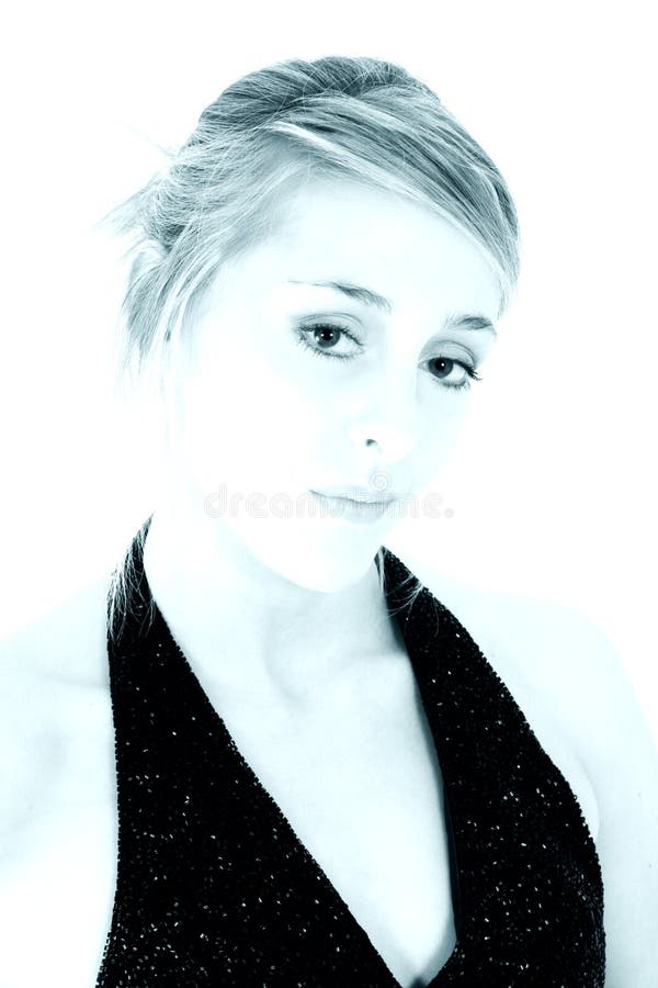 piękne cyan portret kobiety young fotografia royalty free piękne cyan portret kobiety young fotografia royalty free