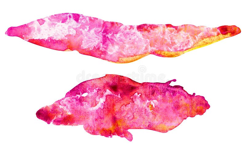 PiÄ™kne wypeÅ‚nienie w kolorze różowym, żółtym i pomaraÅ„czowym. Ustaw plamÄ™ w kolorze wodnym z gradientem izolowanym na bia royalty ilustracja PiÄ™kne wypeÅ‚nienie w kolorze różowym, żółtym i pomaraÅ„czowym. Ustaw plamÄ™ w kolorze wodnym z gradientem izolowanym na bia royalty ilustracja