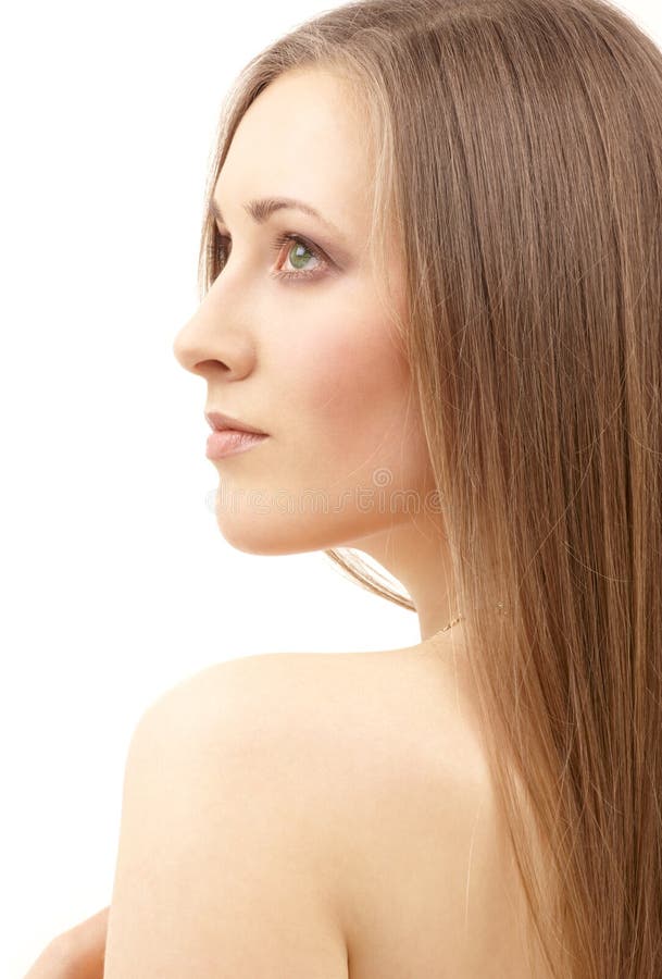 Piękna kobieta z długimi włosami obraz stock