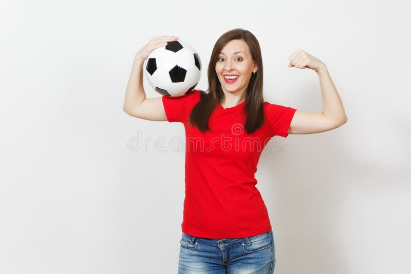 Piękni Europejscy młodzi ludzie, fan piłki nożnej lub gracz na białym tle, Sport, sztuka, zdrowie, zdrowy stylu życia pojęcie zdjęcia royalty free Piękni Europejscy młodzi ludzie, fan piłki nożnej lub gracz na białym tle, Sport, sztuka, zdrowie, zdrowy stylu życia pojęcie zdjęcia royalty free