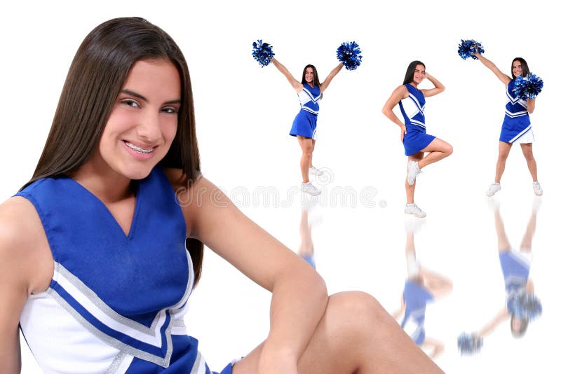 pięknie ci to cheerleaderką nastolatków. obrazy royalty free pięknie ci to cheerleaderką nastolatków. obrazy royalty free