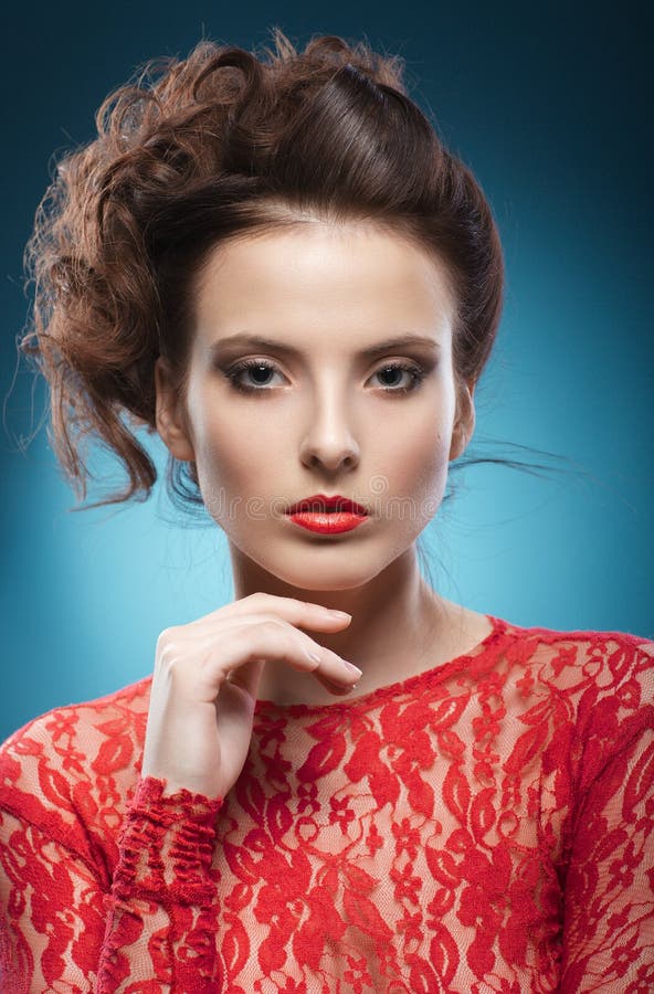 Piękno portret. Perfect Świeża skóra. Czysty piękno model. Młodości i skóry opieki pojęcie.