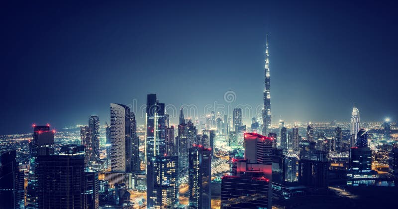 Piękny Dubaj pejzaż miejski obraz stock Piękny Dubaj pejzaż miejski obraz stock