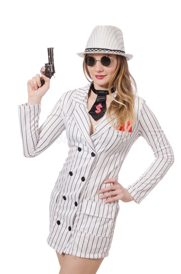 Piękny dziewczyny mienia ręki pistolet fotografia stock Piękny dziewczyny mienia ręki pistolet fotografia stock