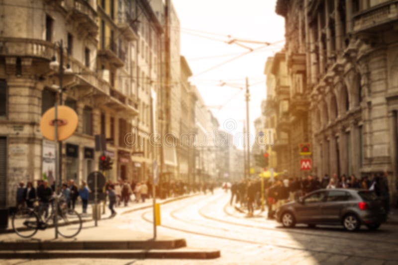 Piękny Europejski Włoski Uliczny Defocused zmierzch horitzontal zdjęcie stock Piękny Europejski Włoski Uliczny Defocused zmierzch horitzontal zdjęcie stock