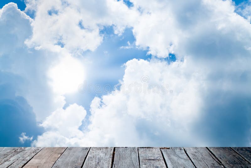 Beautiful sky and wooden berth. Beautiful sky and wooden berth