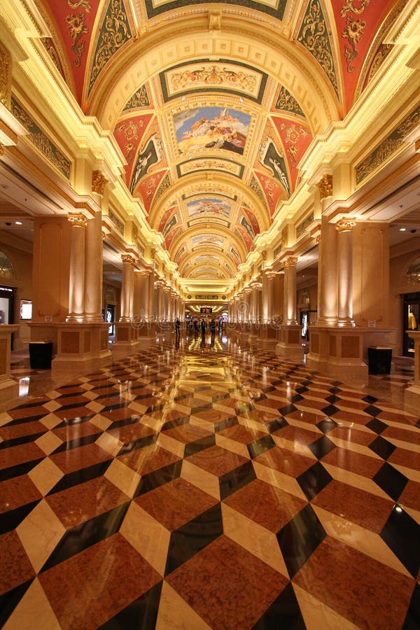 Piękny obraz na suficie przy Weneckim hotelem, Macao fotografia stock