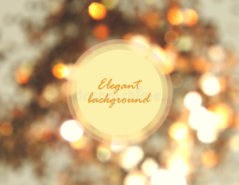 Piękny rozmyty złoty tło, świąteczny bokeh światło z round miejscem dla twój teksta obraz royalty free Piękny rozmyty złoty tło, świąteczny bokeh światło z round miejscem dla twój teksta obraz royalty free