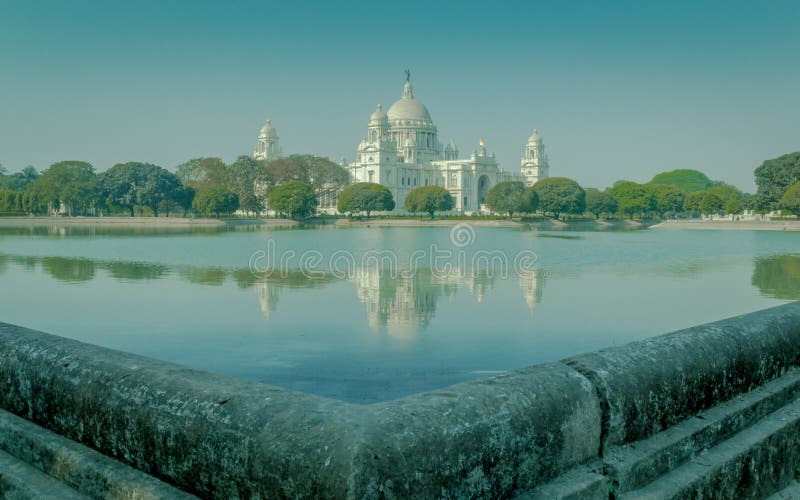 Piękny widok Wiktoria pomnik, Kolkata, Calcutta, Zachodni Bengalia, India zdjęcia royalty free Piękny widok Wiktoria pomnik, Kolkata, Calcutta, Zachodni Bengalia, India zdjęcia royalty free