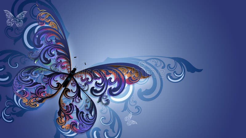 Piękny, wielokolorowy motyl