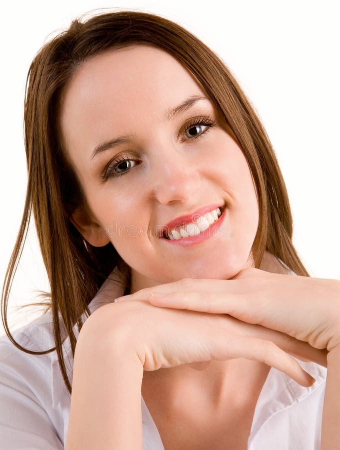 piękną brunetki uśmiechnięci young zdjęcie stock piękną brunetki uśmiechnięci young zdjęcie stock