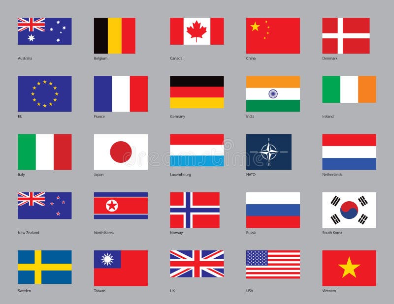 pięć flaga dwadzieścia ilustracja wektor pięć flaga dwadzieścia ilustracja wektor