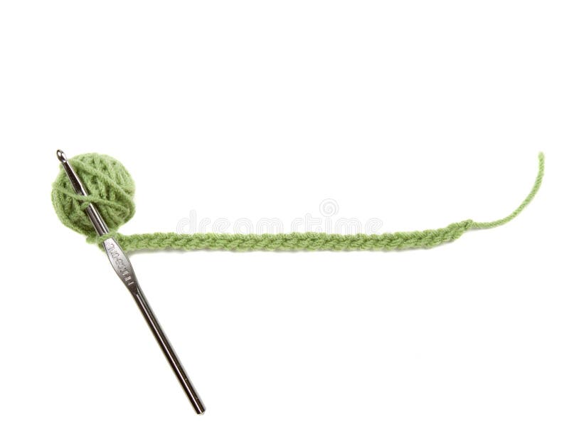 piłki crochet zieleni przędza zdjęcie stock piłki crochet zieleni przędza zdjęcie stock