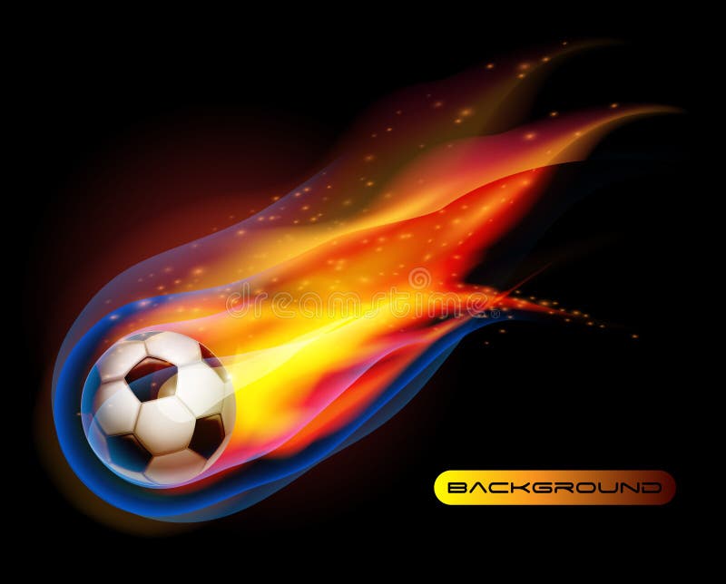 Fire Football soccer ball vector. Fire Football soccer ball vector