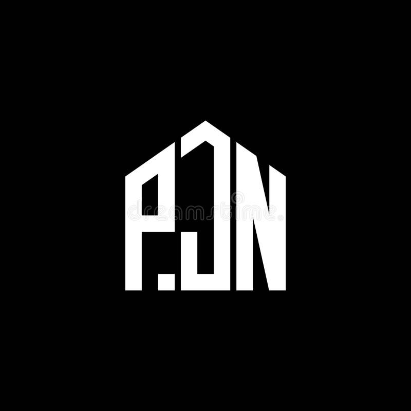 PJN Letter Logo Design on BLACK Background. PJN Creative Initials