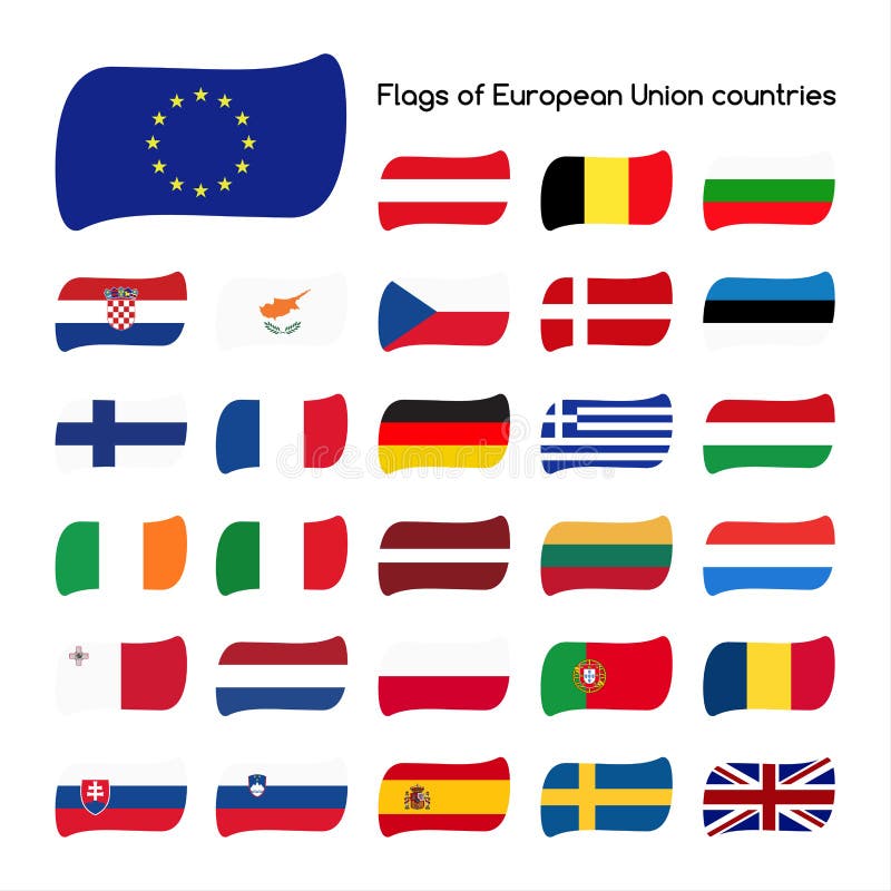 Plaats de vlaggen van Europese Unie landen, lidstaten in 2016 royalty-vrije illustratie Plaats de vlaggen van Europese Unie landen, lidstaten in 2016 royalty-vrije illustratie