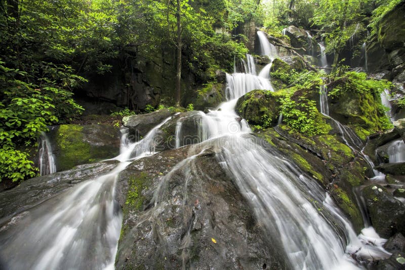 Plaats van het Nationale Park van Duizend Druppelsgreat smoky mountains stock foto Plaats van het Nationale Park van Duizend Druppelsgreat smoky mountains stock foto