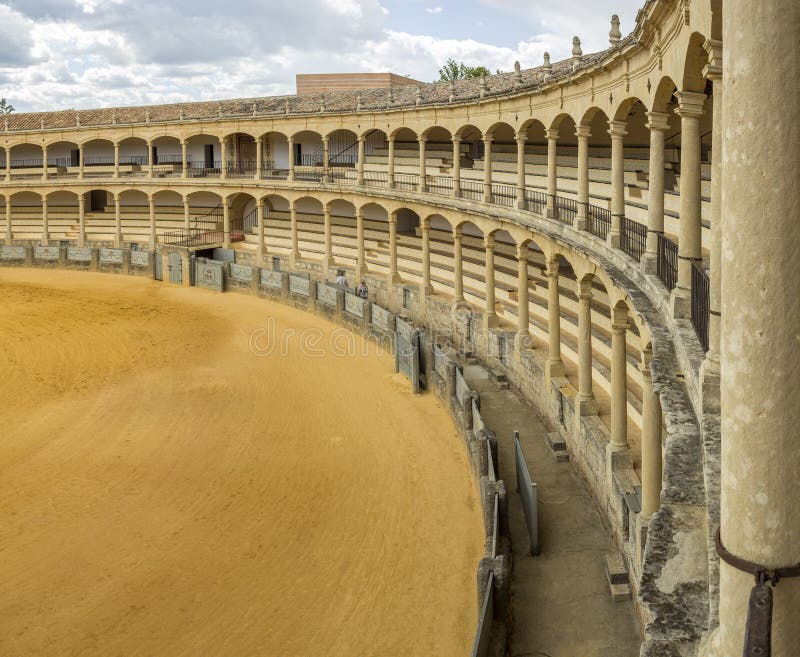 Plac De Toros De Ronda stary bullfighting pierścionek w Hiszpania zdjęcie stock Plac De Toros De Ronda stary bullfighting pierścionek w Hiszpania zdjęcie stock