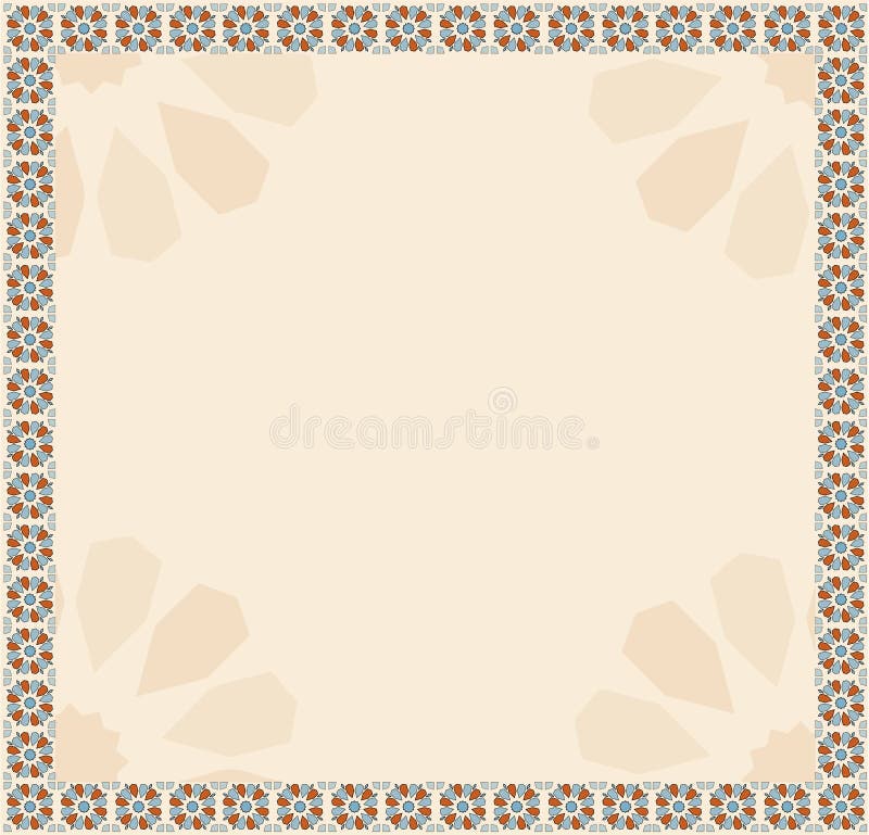 A placa da apresentação do teste padrão tradicional com alaranjado e o azul coloriu a textura ilustração do vetor A placa da apresentação do teste padrão tradicional com alaranjado e o azul coloriu a textura ilustração do vetor