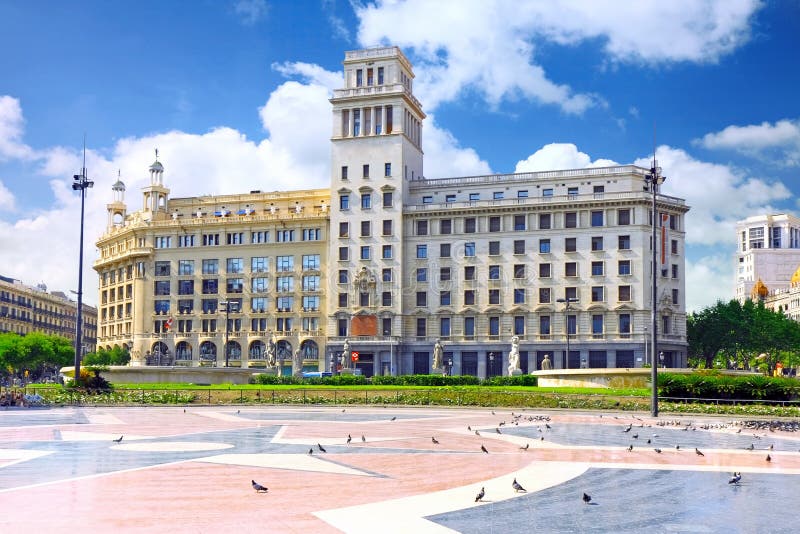 Placa de Catalynia. ,Barcelona. stock image