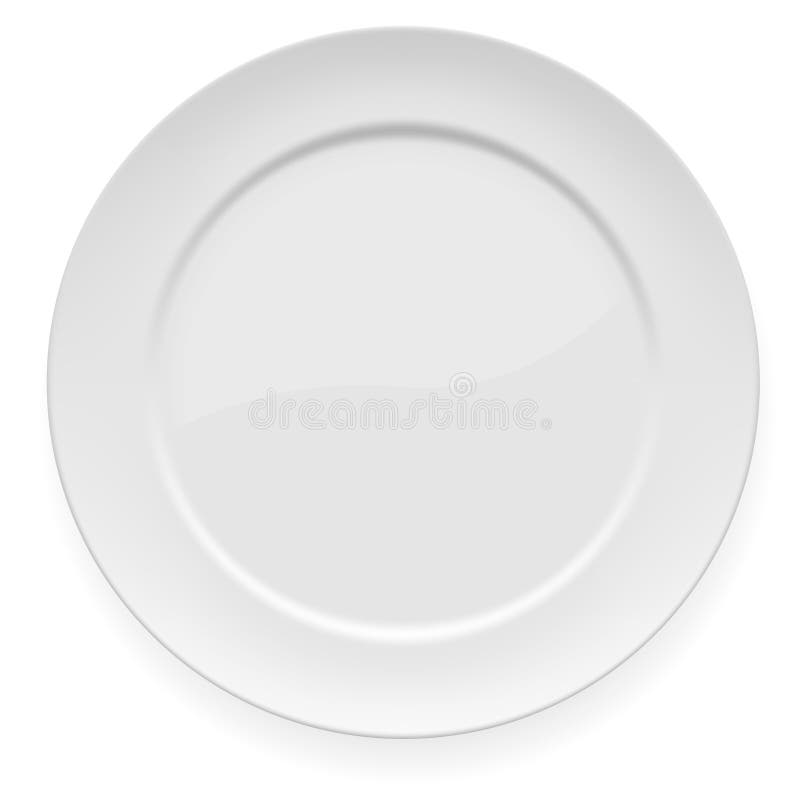 Placa de cena blanca vacía libre illustration Placa de cena blanca vacía libre illustration