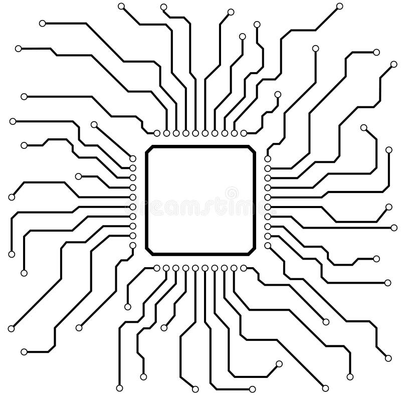 Placa de circuito alta tecnologia ilustração stock Placa de circuito alta tecnologia ilustração stock