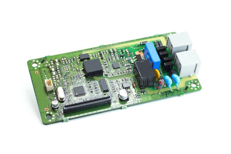 Electronics printed circuit board FAX circuit board. Electronics printed circuit board FAX circuit board