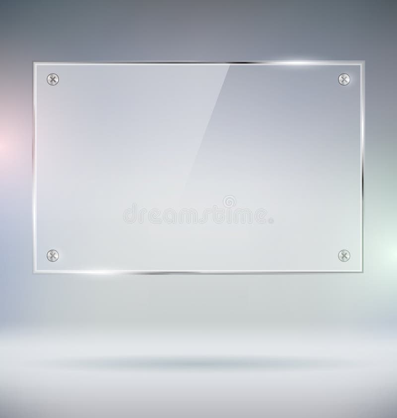 Placa de cristal stock de ilustración Placa de cristal stock de ilustración