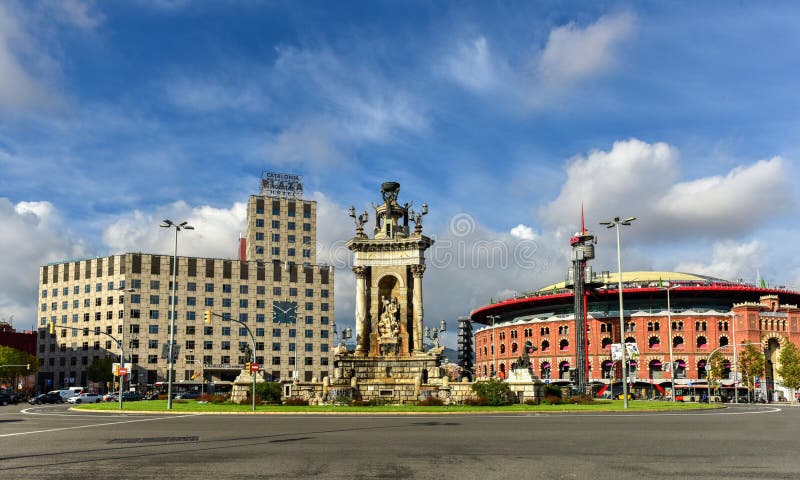 Placa De Espanya, Barcelona -, Hiszpania obraz royalty free Placa De Espanya, Barcelona -, Hiszpania obraz royalty free