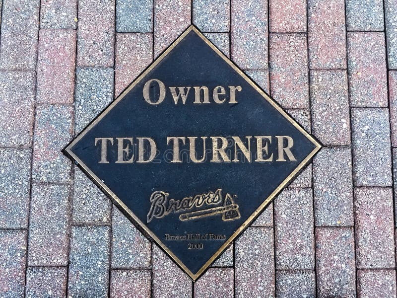 Placa de Ted Turner imagenes de archivo