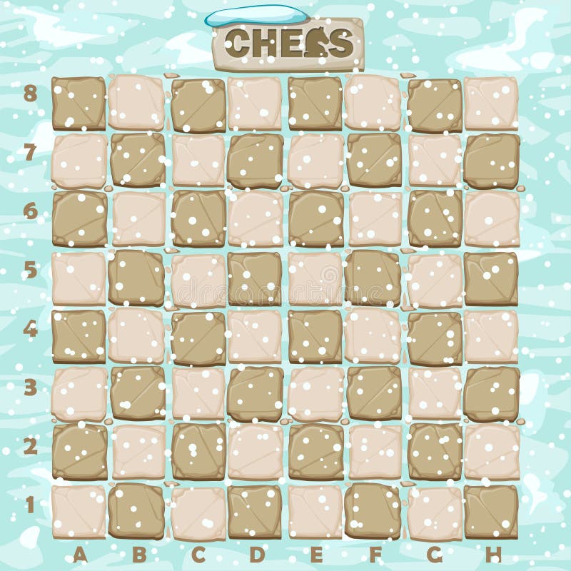 tabuleiro de xadrez de pedra e figuras de xadrez para jogo 2d ui