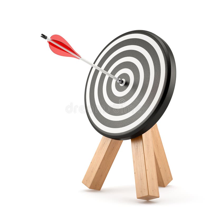 Alvo com dardo ilustração do vetor