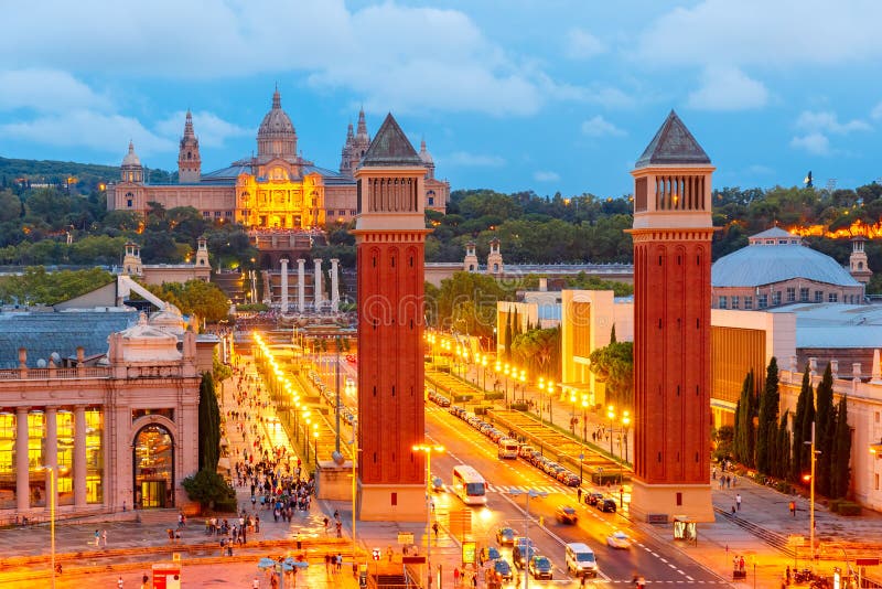 Placa Espanya in Barcelona, Catalonia, Spain