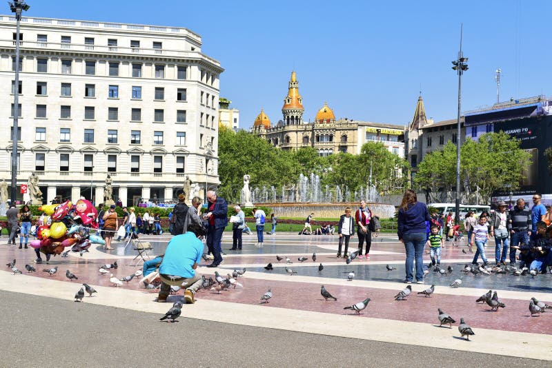 Placa w Barcelona Catalunya, Hiszpania fotografia stock Placa w Barcelona Catalunya, Hiszpania fotografia stock