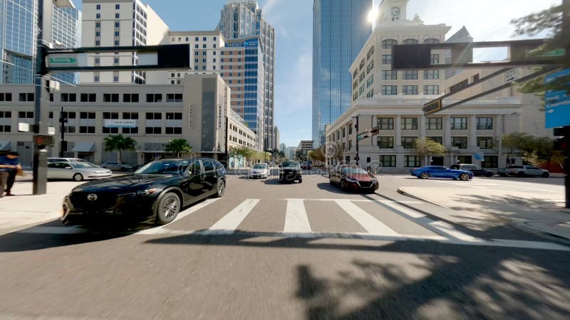 Placas de conducción florida avenue visión trasera material vídeo 4k 2024 almacen de metraje de vídeo