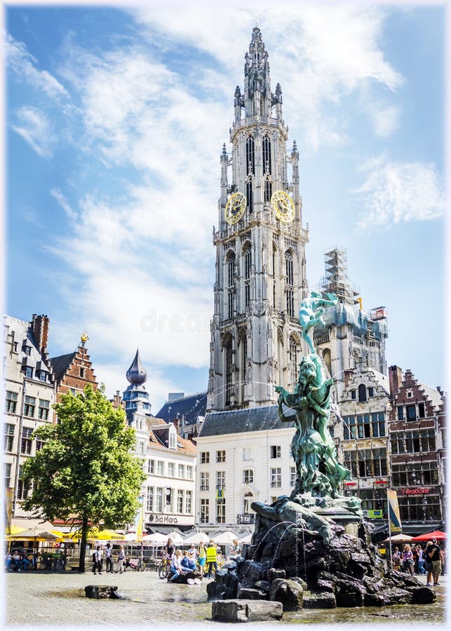 Place d'Anvers Grote Markt photographie stock