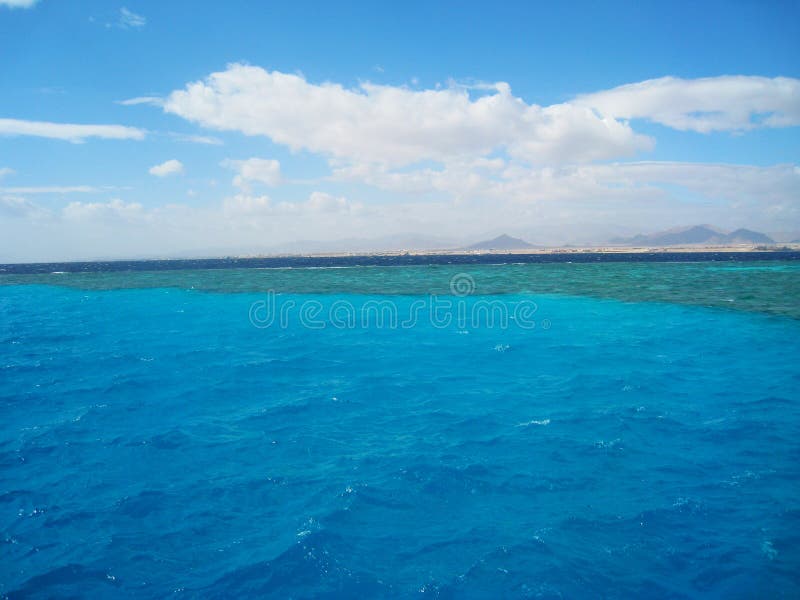 Place of Mixing the Waters of the Red Sea. Sinai, Egypt Stock Photo