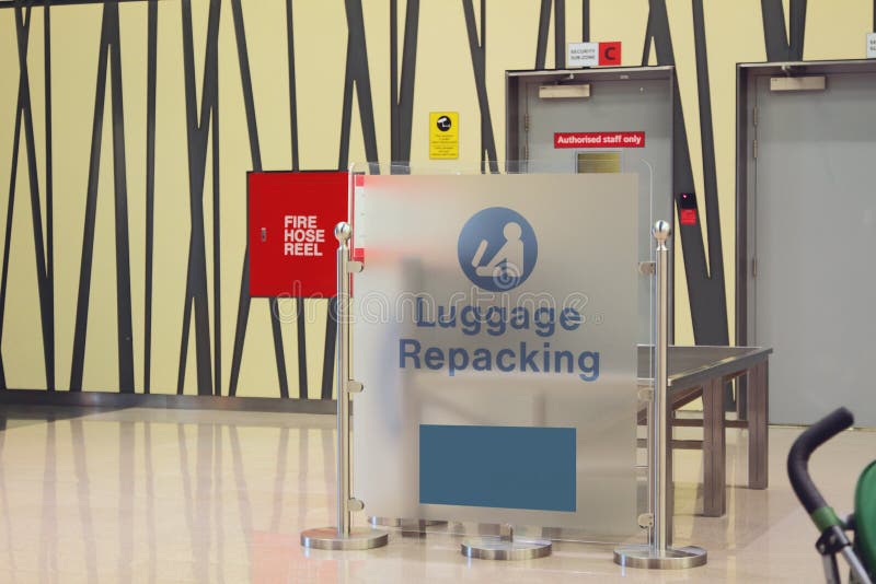 Place of Repacking of Baggage at Airport. Dubai, UAE Stock Photo Image of united, arab 89982514