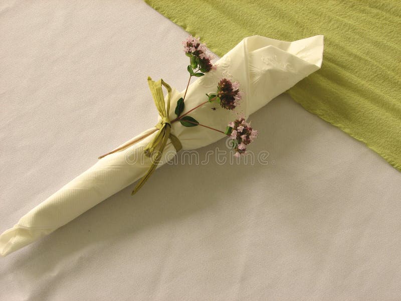 Place Setting With Pink Flower