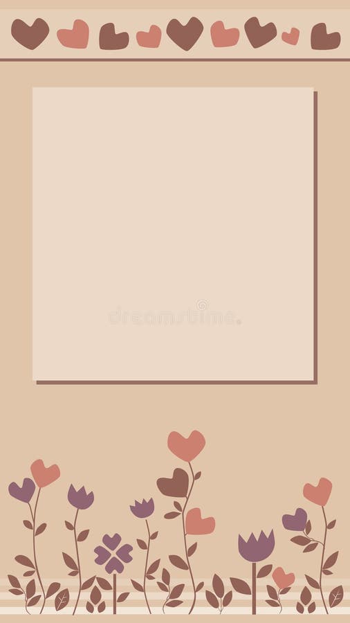 A Place for Text for Instagram Story 9x16 Format a Vector Doodle Background  with Flowers and Hearts for Valentines Day or Wedding Stock Vector -  Illustration of friendliness, business: 163310781
