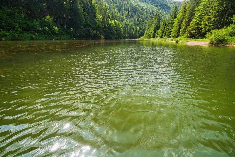 The place where the stream Hnilec flows into the Palcmanska Masa water dam in Slovak Paradise national park