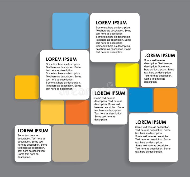 Places de papier colorées arrondies - bannières infographic illustration de vecteur Places de papier colorées arrondies - bannières infographic illustration de vecteur