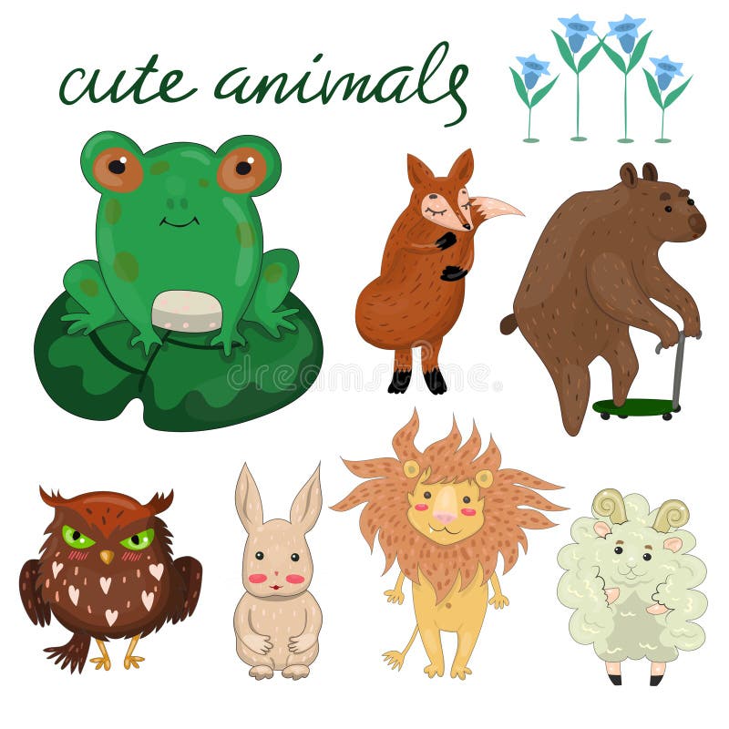 Placez avec les animaux mignons pour des cartes, des affiches, des autocollants et toute autre image de vecteur illustration de vecteur Placez avec les animaux mignons pour des cartes, des affiches, des autocollants et toute autre image de vecteur illustration de vecteur