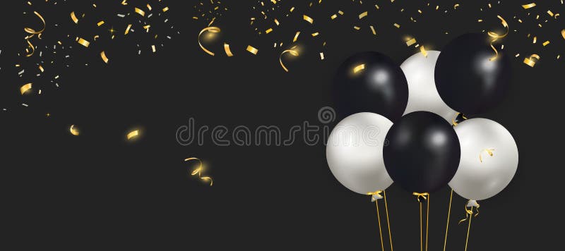 Ensemble D'or, Ballon Transparent Blanc D'hélium D'isolement Dans