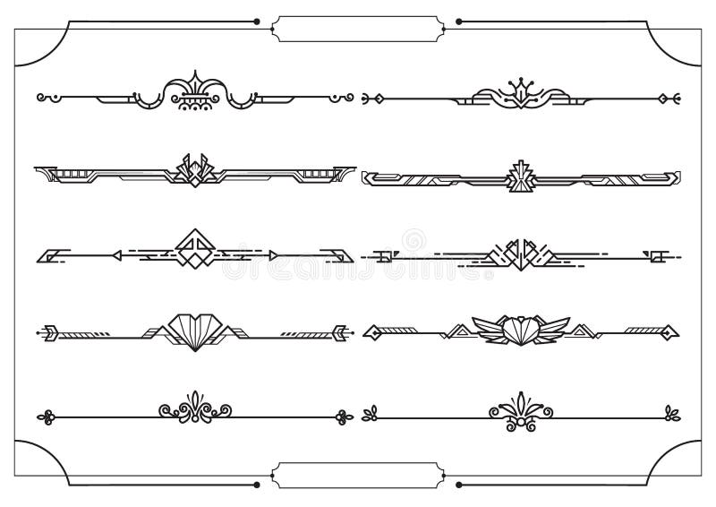 Placez des diviseurs en fronti?re, ?l?ments d?coratifs de conception de vecteur illustration de vecteur Placez des diviseurs en fronti?re, ?l?ments d?coratifs de conception de vecteur illustration de vecteur
