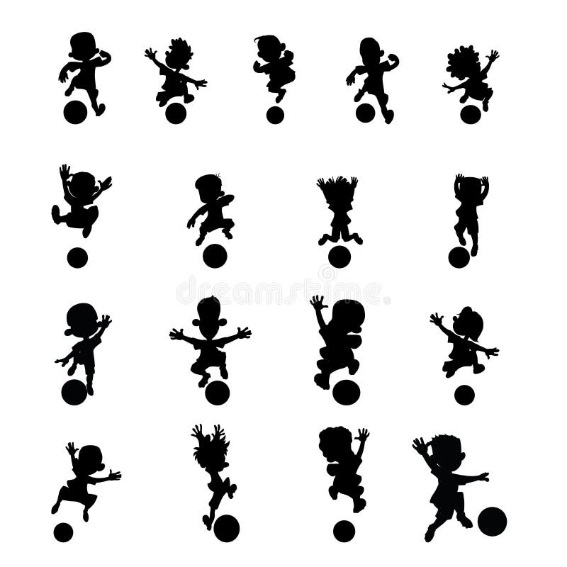 Placez des footballeurs de découpe donnant un coup de pied la boule illustration libre de droits Placez des footballeurs de découpe donnant un coup de pied la boule illustration libre de droits